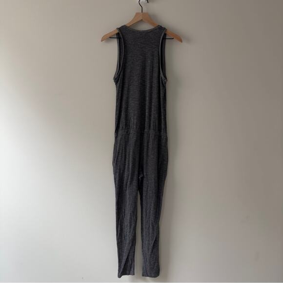 Anthropologie Dolan T-Shirt Jumpsuit adjustable tie waist pockets scoop neck XS - Picture 3 of 11